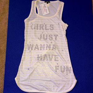 Callie lives- stadia bling- “girls just wanna have fun” tank